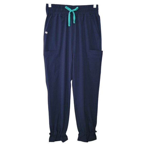 Figs Saumer High Waisted Fionlite Petite Jogger Scrub Pants Size XS/P Navy NWT - Picture 1 of 8